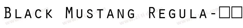 Black Mustang Regula字体转换